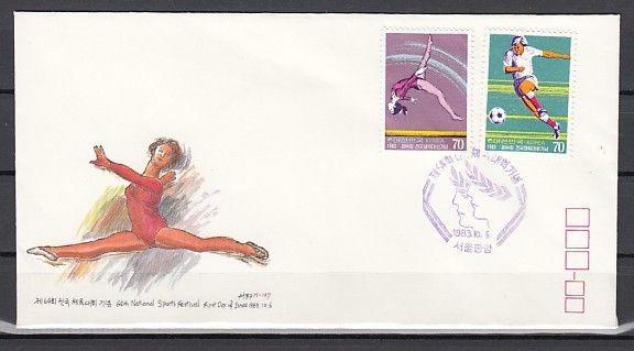 South Korea, Scott cat. 1350-1351. National Sports Festival. First day cover. ^