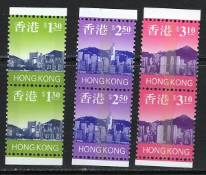 Thematic stamps HONG KONG 1997 3 PAIRS EX BKLTS 853, 858 &  859 mint