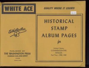 WHITE ACE Historical Album Pages US Commemorative Singles Part Two 1940-1949