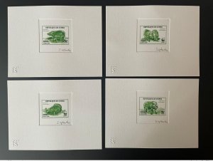 2009 Guinea Artist Proof Mi. 6714 - 6717 WWF Panda Green Wildlife-