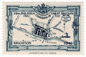 (I.B) Cinderella : 28th Philatelic Congress (Brighton 1946) Map