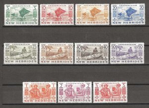 NEW HEBRIDES 1953 SG 68/78 MNH Cat £38