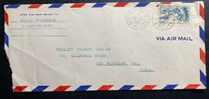 1951 Papeete Tahiti Airmail Commercial Cover to Trading Co San Francisco CA USA