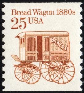 SC#2136 25¢ Bread Wagon Single (1986) MNH