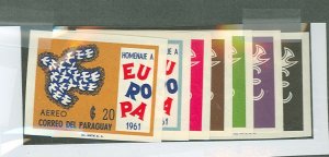 Paraguay #623-29var Mint (NH) Single (Complete Set) (Europa) (Fauna) (Bird)