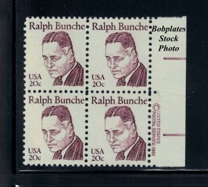 BOBPLATES #1860 Ralph Bunche Copyright Block  F-VF NH ~ See Details for Pos