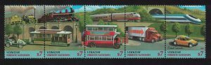 UN Vienna Buses Transport Economic and Social Commission 5v Strip 1997 MNH