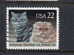 Scott # 2375 used single American Shorthair  & Persian Cat