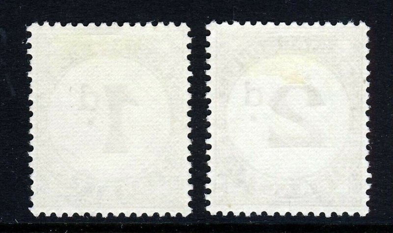 GIBRALTAR 1956 POSTAGE DUES 1d. & 2d. SG D1 & SG D2 MINT