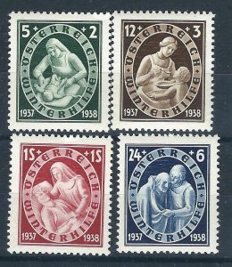 Austria B152-55 Mi 642-45 MNH VF 1937 SCV $11.00