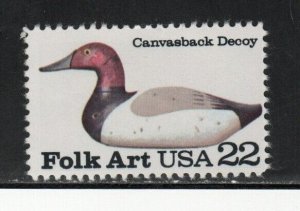 2140  *  CANVASBACK ~ DUCK DECOYS * U.S. Postage Stamp MNH