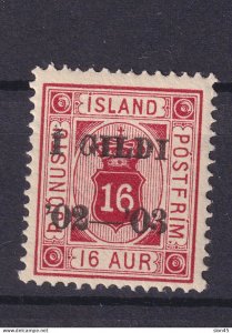 Iceland  1902 Official 16/16A overprint MNH Perf 14X13.5  15550