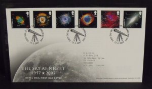 15736   GREAT BRITAIN   FDC # 2438-2443    50th Anniversary ,The Sky at Night