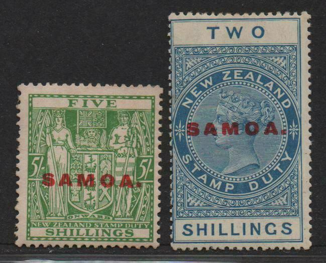 $Samoa Sc#120+123 M/LH/VF, part set, Cv. $29.50