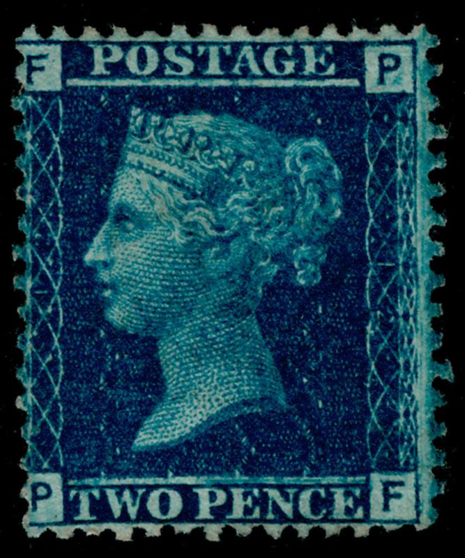 SG45, 2d blue PLATE 12, M MINT. Cat £3000. PF