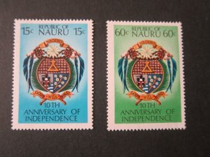 Nauru 1978 Sc 159-60 set MNH