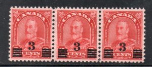 Canada Sc 190 1932 3 c on 2c G V extended mustache variety stamp mint