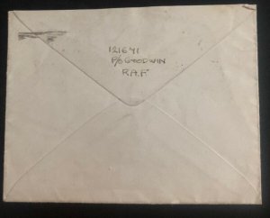 1943 British Field Post Office RAF Censored Cover To London England