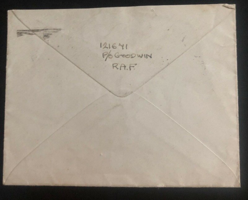 1943 British Field Post Office RAF Censored Cover To London England