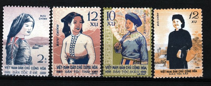 NORTH VIET NAM Sc 112-15 NH ISSUE OF 1960 - COSTUMES