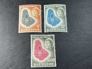BARBADOS # 254-256-MINT/NEVER HINGED--COMPLETE SET---1962