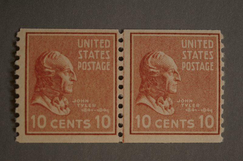 United States #847 Coil Line Pair MNH