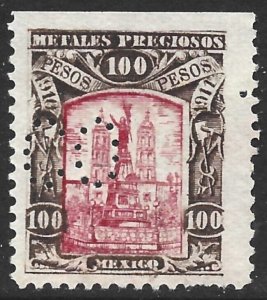 Mexico 1910 PRECIOUS METALS Revenue Tax Precious metal prod. and sale #MP 64-