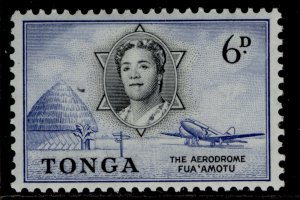 TONGA QEII SG108, 6d black & deep blue, M MINT.