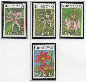 Anguilla 754-57 - Mint-NH - Flowers (1988)