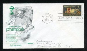 US 1473 Honoring Pharmacists ADDR Fleetwood cachet FDC
