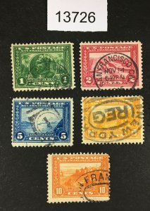 MOMEN: US STAMPS # 397-400A USED $56 LOT #13726