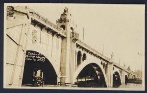 CANADA POSTAL HISTORY - Centre St. Bridge, auto CALGARY ALBERTA RPPC POSTCARD