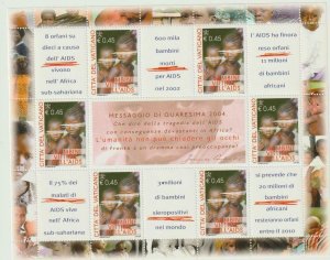 VATICAN 2004 AIDS Sheet MNH / N8227