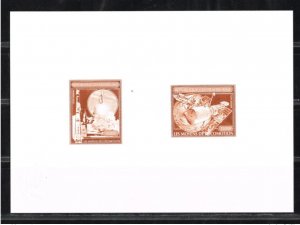 1982 Central African Mi. 832-833 Collective Espace Space Artist's Proof-