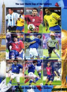 Turkmenistan 98 France World Cup 98 Shlt(9) MNH Yvert 102/10