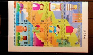 COLOMBIA Sc 1076 NH BLOCK OF 8 OF 1993 - HUMAN RIGHTS - (CT5)