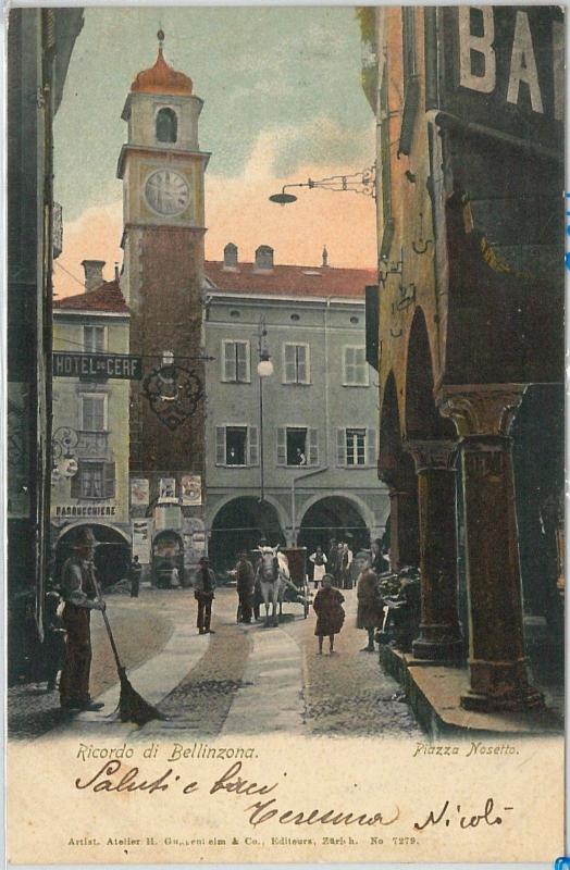 57560 -  SWITZERLAND -  Vintage Postcard - Ticino: Bellinzona 1902