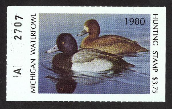 #5, Michigan State Duck stamp, SCV $17.50