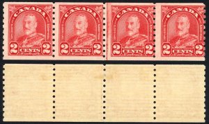 Canada SG307a 2c scarlet Imperf x perf 8.5 Stamp 2 Cockeyed King M/M Cat 83.50