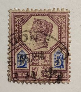 Great Britain 1887 Scott 118a used - 5d, Queen Victoria
