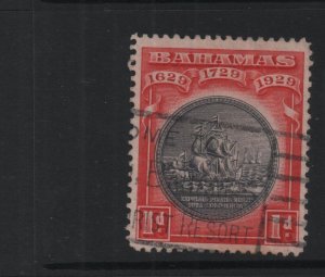 Bahamas 1929 Tercentenary Set 1d value - used (32165)