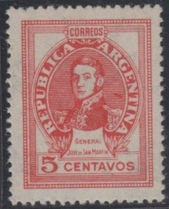 ARGENTINA 1945-46 SAN MARTIN Sc 548 GJ 882 KEY VALUE Wmk 288 HINGED MINT CV$120