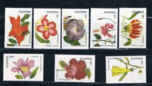 Uganda 612-19 Set MNH Flowers  (U0048)