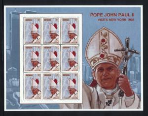 Grenada 2508, 2509a MNH Pope John Paul II, St Patrick's Cathedral 1995. x13090