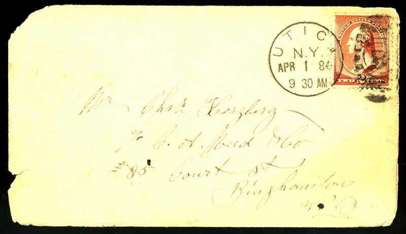 U.S. #210 USED ON COVER WITH PSE CERT. 