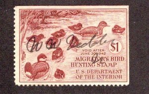 US #RW8 Used Duck Stamp Revenue  *Minor Faults* ~jm-2034