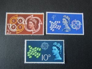 Great Britain 1961 Sc 382-384 set MNH