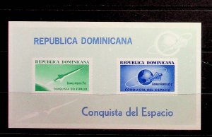 DOMINICAN REP. Sc C136a NH SOUVENIR SHEET OF 1964 - SPACE