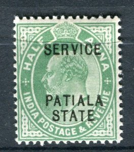 INDIA; PATIALA early 1900s ED VII issue Mint hinged Shade of 1/2a. value