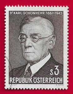 Austria SCOTT#787 1967 3s DR. KARL SCHOHERR - USED
